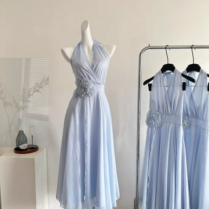 Youni's DIY Muse Cupid Halter Neck Fairy 3D Floral Multi-Panel Dress/Resort Dress