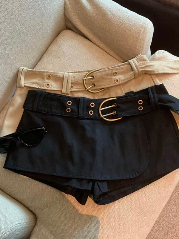 Large size fat mm American hot girl wide leg shorts women summer anti-exposure slimming all-match a-line workwear shorts trend