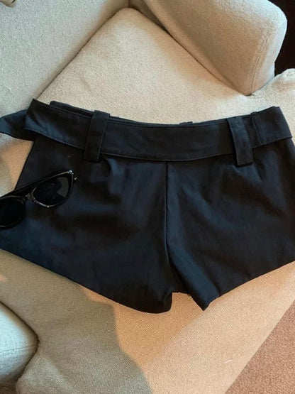 Large size fat mm American hot girl wide leg shorts women summer anti-exposure slimming all-match a-line workwear shorts trend