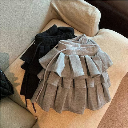 Pure desire ballet style puffy skirt for women autumn and winter small a-line cake skirt to prevent exposure of hot girls super short skirt pants