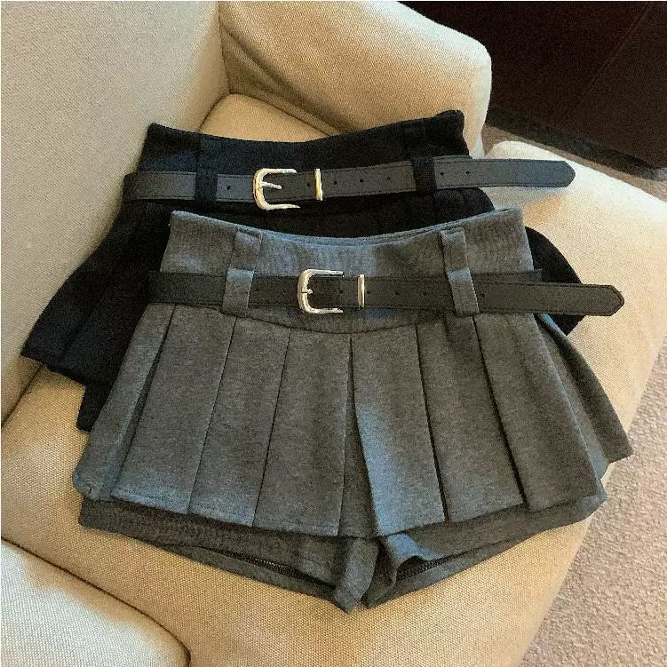 Jade Closet direct store recommendation ~ Pure desire style petite sweet hot girl with belt short skirt female autumn and winter