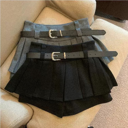 Jade Closet direct store recommendation ~ Pure desire style petite sweet hot girl with belt short skirt female autumn and winter