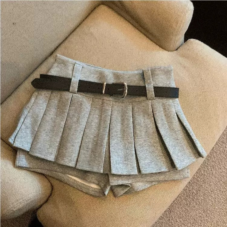 Jade Closet direct store recommendation ~ Pure desire style petite sweet hot girl with belt short skirt female autumn and winter