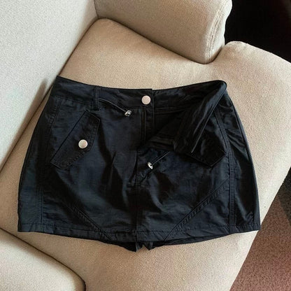 Jade Closet's own direct sales recommendation ~ Workwear short skirt women's summer high waist drawstring skirt anti-exposure skirt