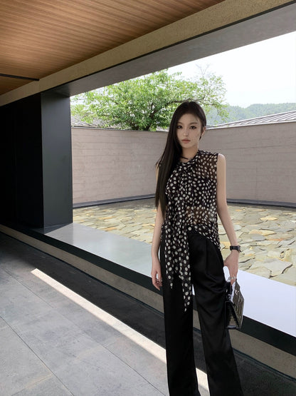 CHICYOU [Lux series, non-permeable, wrinkle-resistant and super comfortable] high-end imitation acetate pants, slimming straight pants