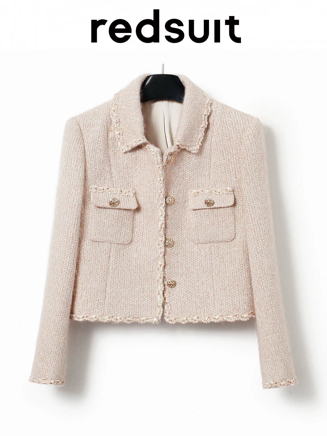 redsuit French style age-reducing fashion temperament casual small Chanel style top slim mid-length skirt suit