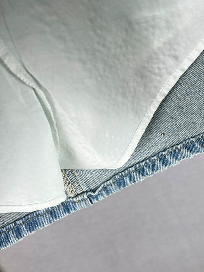 Diamond-encrusted denim skirt women's short skirt 2024 new summer high-waist slim slimming ins European goods hip skirt