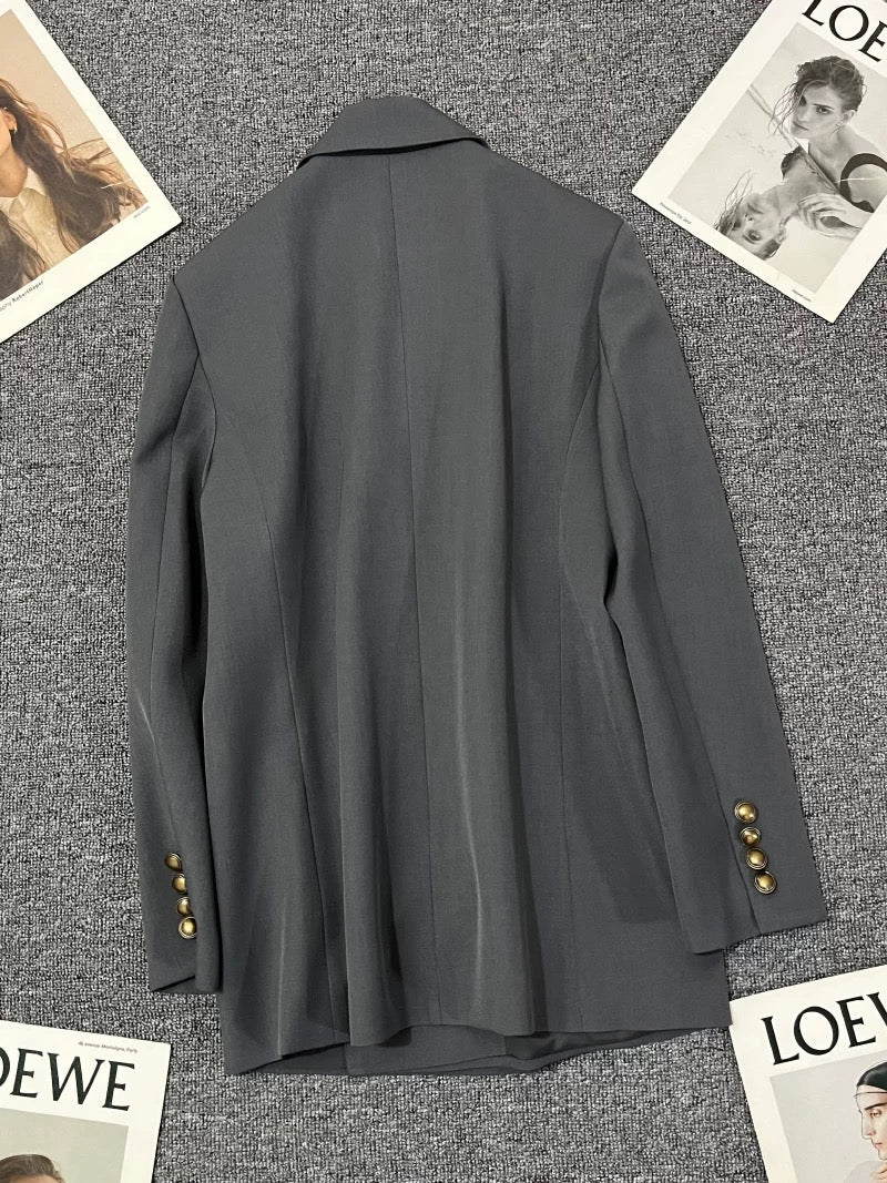 Charcoal gray suit jacket for women 2025 spring and autumn new style high-end temperament casual popular street-blasting small suit