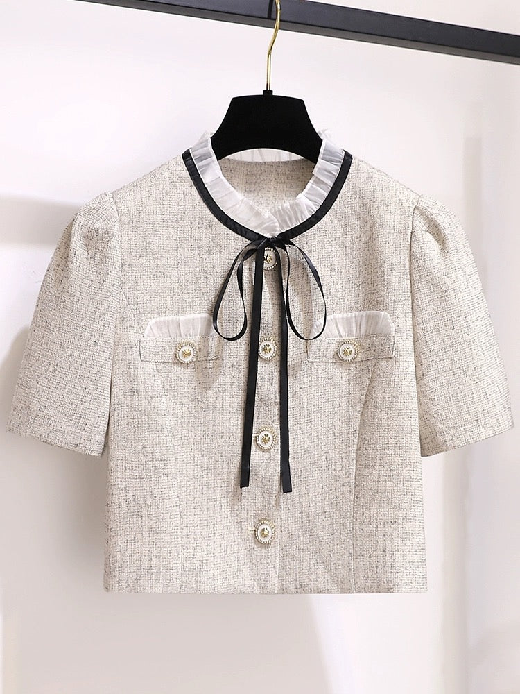 Xiaoxiangfeng suit skirt for women in summer 2024 new summer dress to match a small person to make him look taller, a complete two-piece set