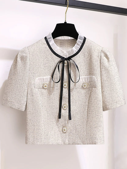 Xiaoxiangfeng suit skirt for women in summer 2024 new summer dress to match a small person to make him look taller, a complete two-piece set
