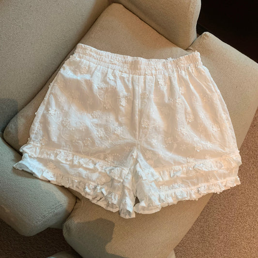 Jade Closet direct store recommendation ~ Medela sweet style design lace lace wide-leg shorts for women in summer
