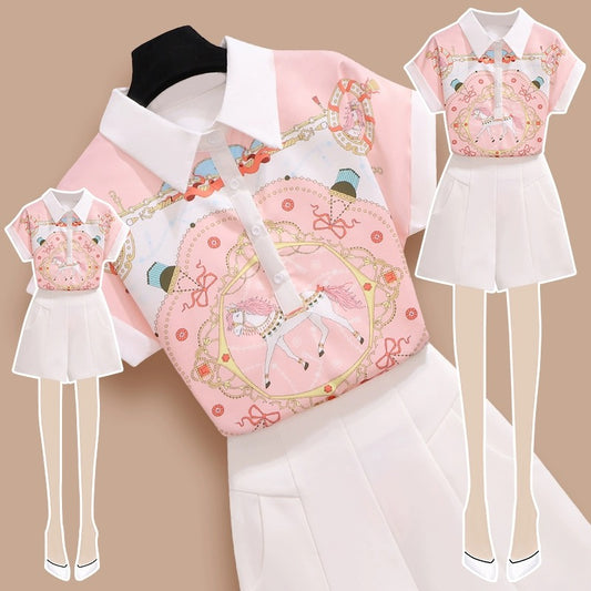 Shorts suit summer women's 2024 new style professional temperament casual fashion fashionable foreign style age-reducing two-piece summer suit