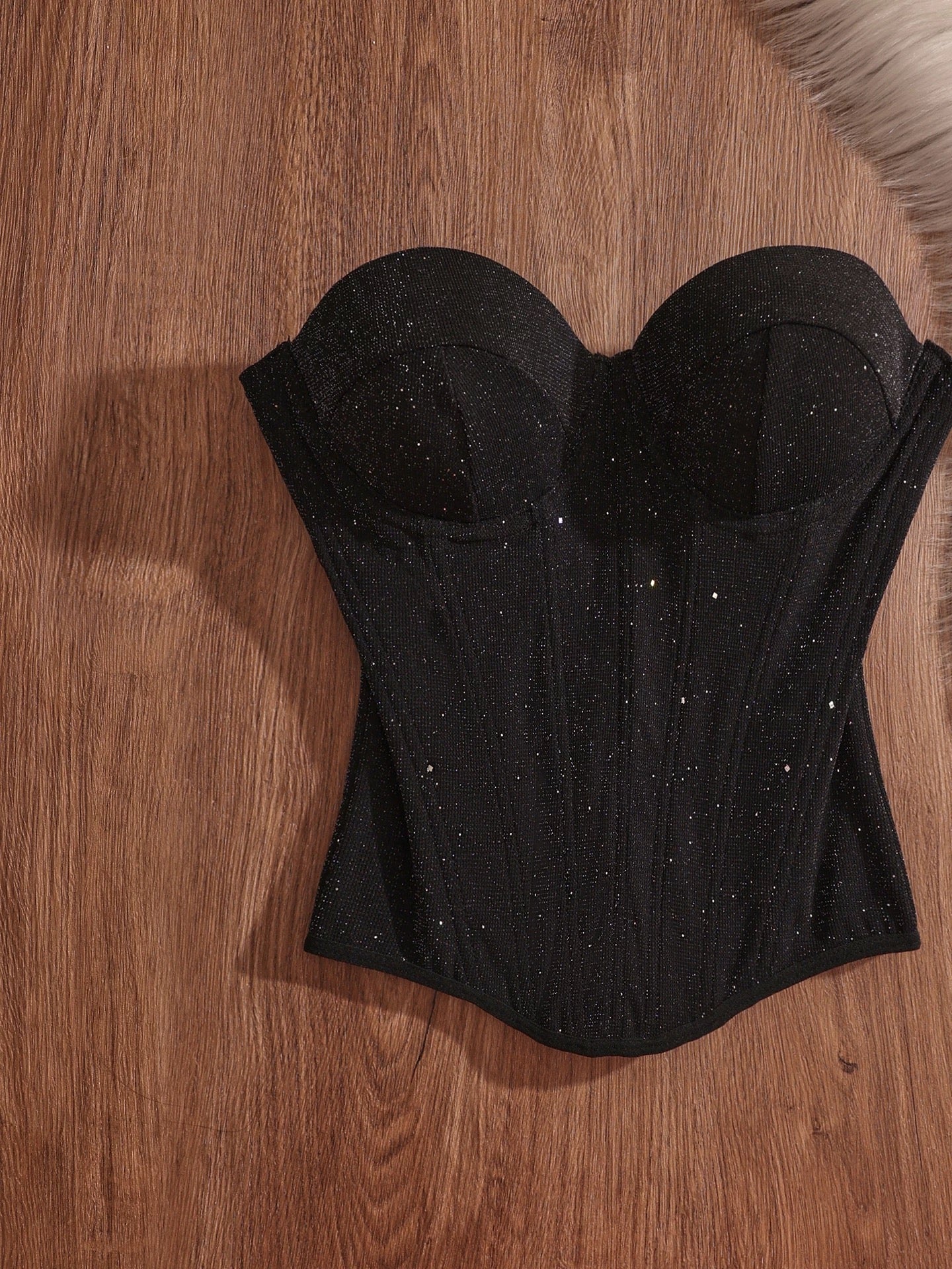 2025 New Sexy and Hot Girl Heavy Sequined Strapless Vest for Women - Stylish, Elegant, and Slimming Top