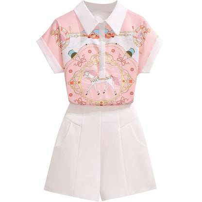 Shorts suit summer women's 2024 new style professional temperament casual fashion fashionable foreign style age-reducing two-piece summer suit