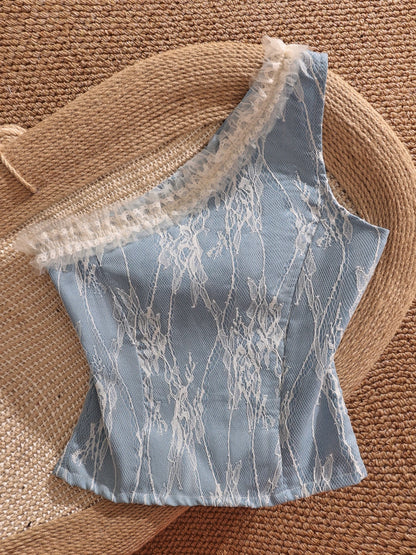 French-style lace camisole for women, perfect for layering or wearing alone, beautiful design, slimming, sexy, and perfect for a vacation.