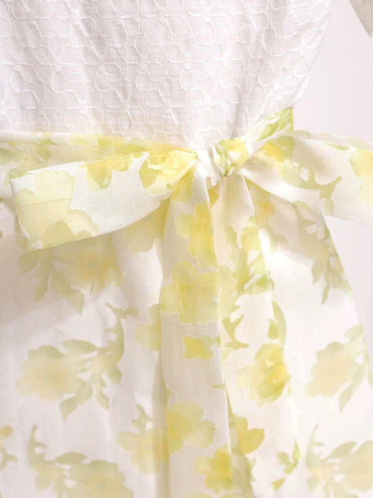 Floral little dress 2024 new women's summer light luxury high-end temperament waist exquisite small fragrant skirt