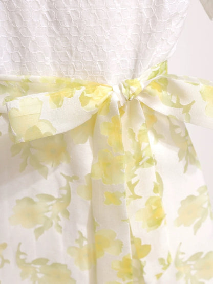 Floral little dress 2024 new women's summer light luxury high-end temperament waist exquisite small fragrant skirt