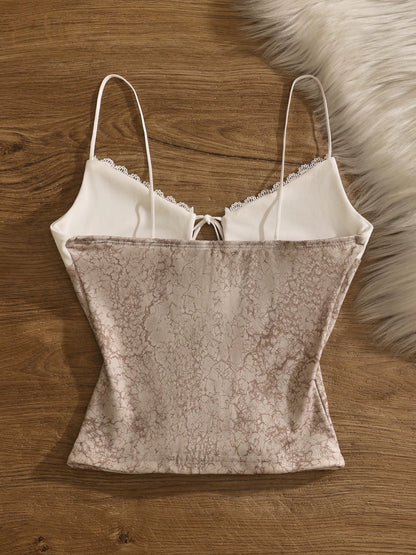 Sexy and alluring lace camisole for women, perfect for layering or wearing alone, sexy, slimming, and versatile.
