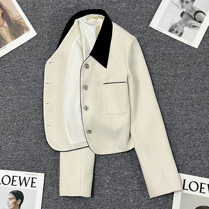 2025 Spring and Autumn  Style Suit Jacket Women's High-end Fashionable Temperament Street Suit