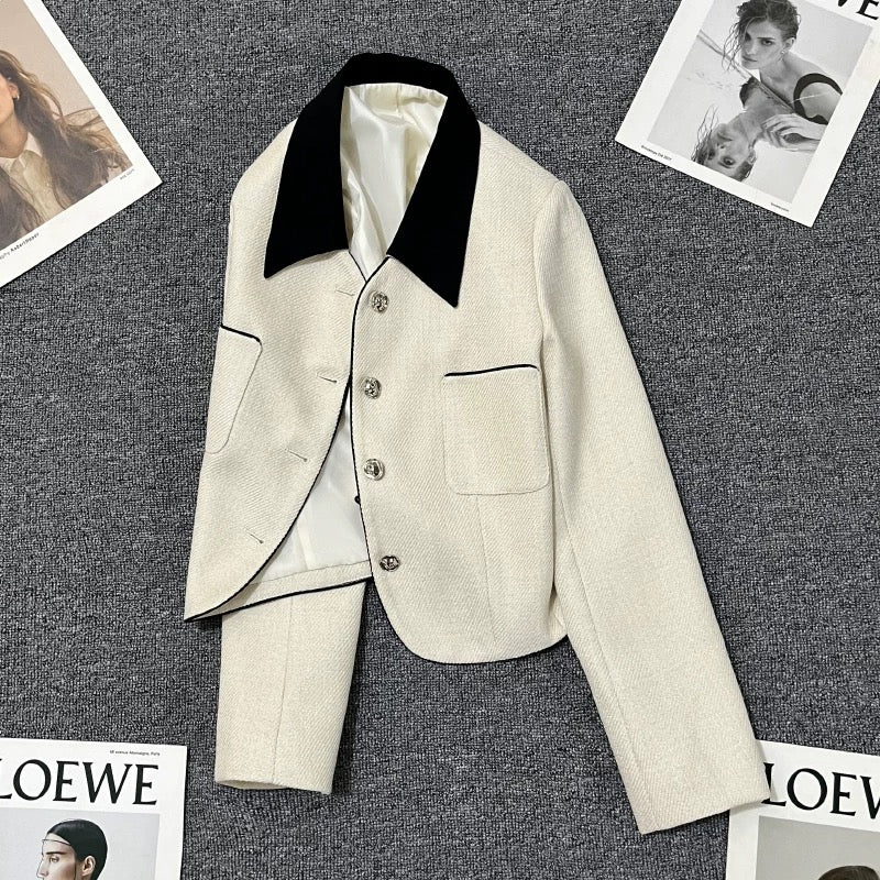 2025 Spring and Autumn  Style Suit Jacket Women's High-end Fashionable Temperament Street Suit