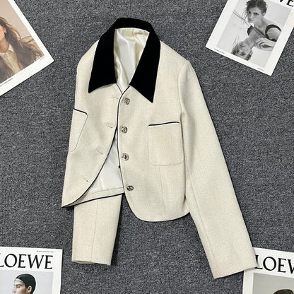 2025 Spring and Autumn  Style Suit Jacket Women's High-end Fashionable Temperament Street Suit