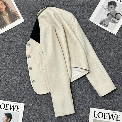 2025 Spring and Autumn  Style Suit Jacket Women's High-end Fashionable Temperament Street Suit