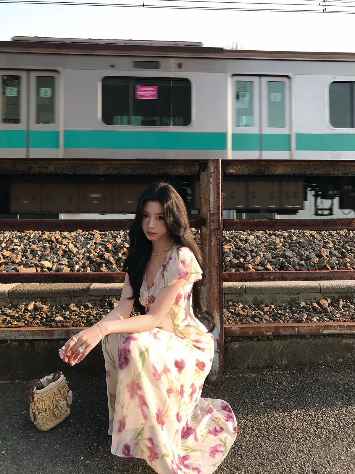 ICELOLLY Beach Vacation Outfit: Short-sleeved, fitted waist, printed dress for women, especially beautiful for spring and summer.