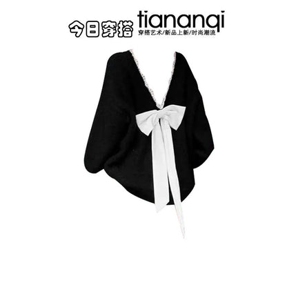 Qianjinfeng Miu style dress female Korean style with a complete set of winter clothes slightly fat waist small black skirt suit