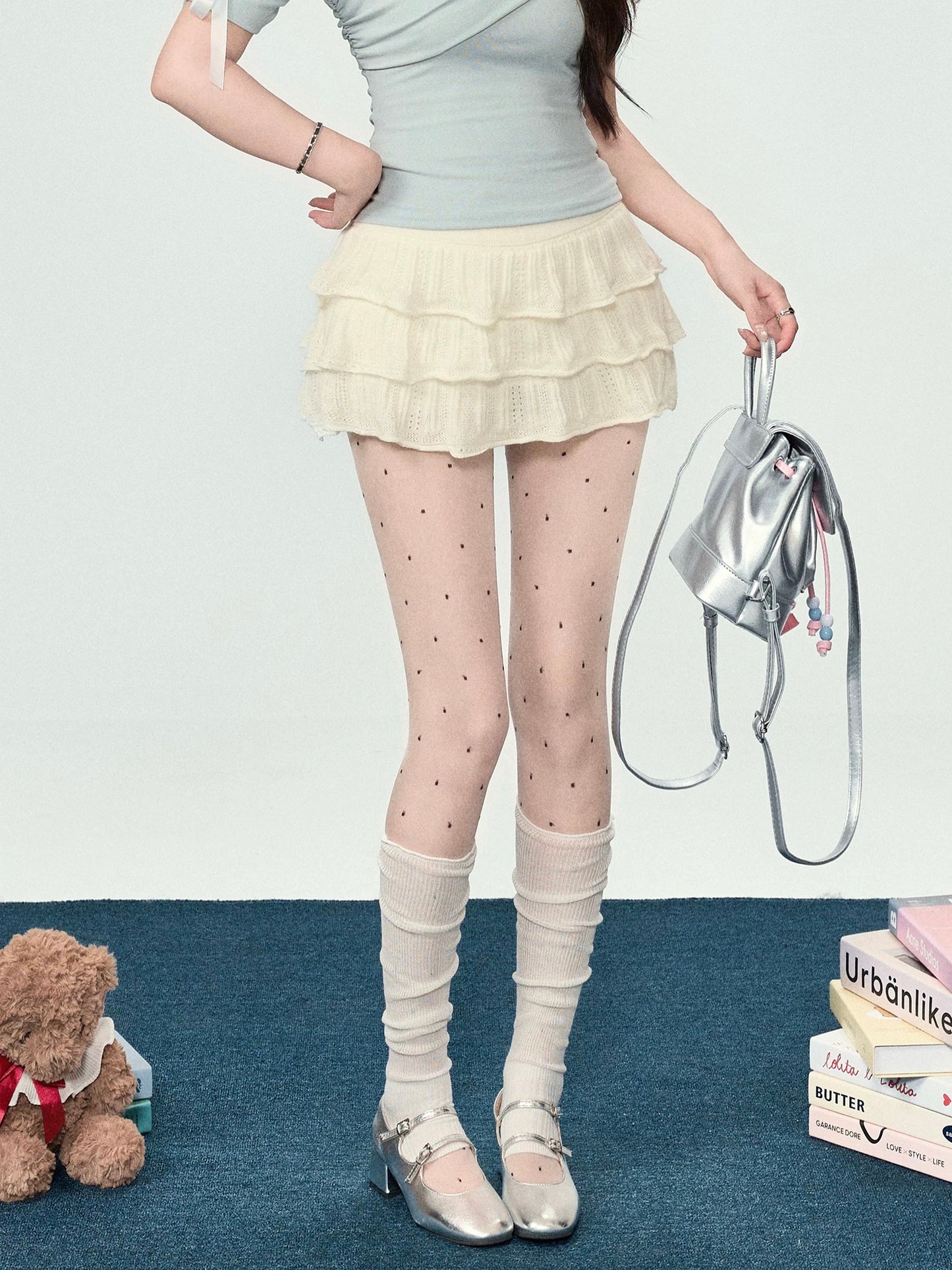 Sweety White Cake Skirt for Women, Summer 2026, Sweet and Girlish, Anti-Exposure A-line Skirt