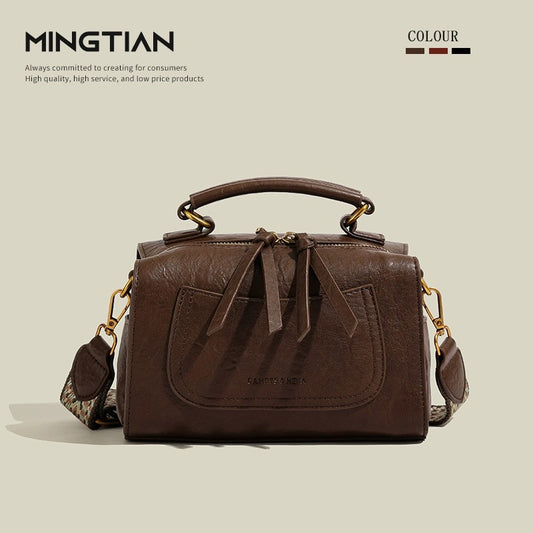 MINGTIAN autumn and winter retro handheld women's bag 2024 new high-end large-capacity commuter armpit pillow bag