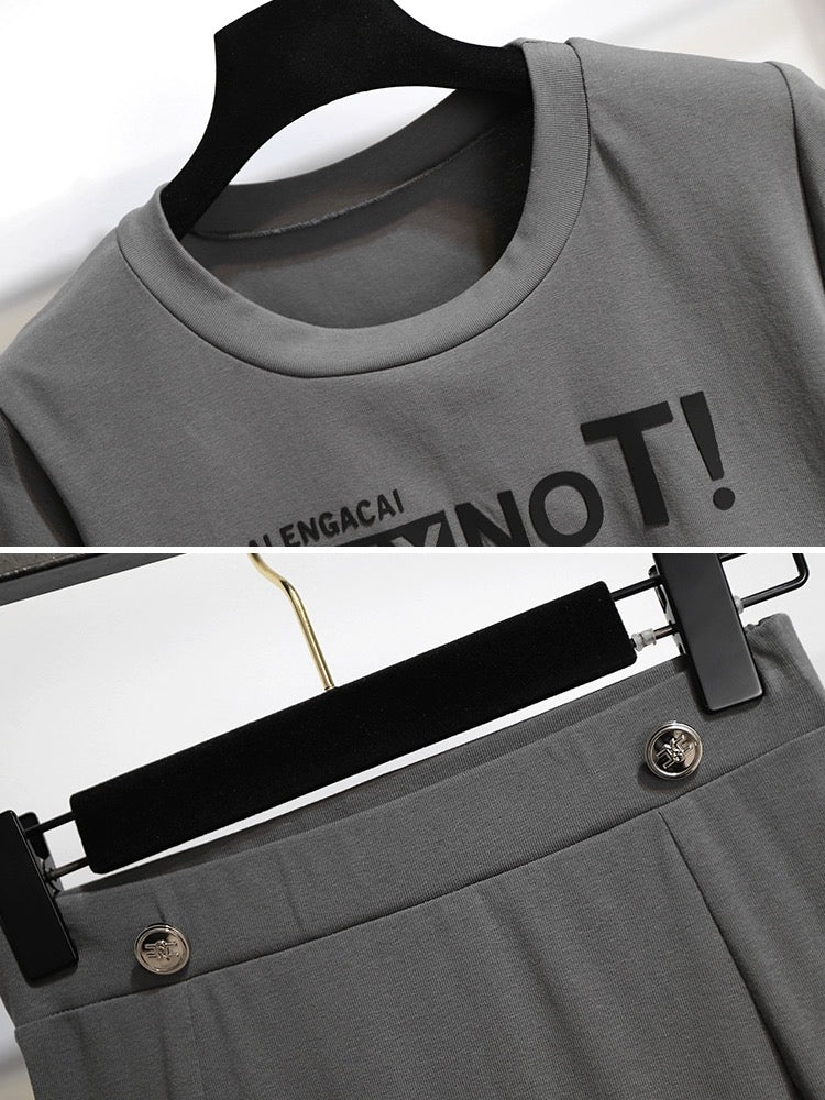 Gray casual suit skirt for women summer 2024 new style this year's popular beautiful hip-hugging skirt dress two-piece set