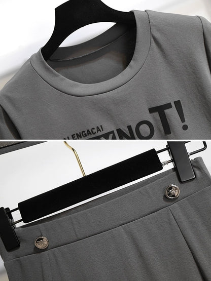 Gray casual suit skirt for women summer 2024 new style this year's popular beautiful hip-hugging skirt dress two-piece set