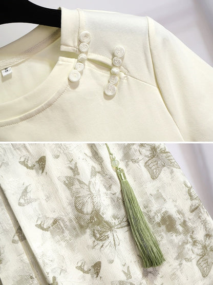 New Chinese style national style women's clothing is popular this year, beautiful suit skirts and dresses 2024 new summer two-piece skirts