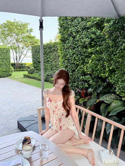 Han Yujia's "Summer Flowers" Tencel Embroidered French Sleeveless Shirt for Women, Summer Outer Shoulder Top