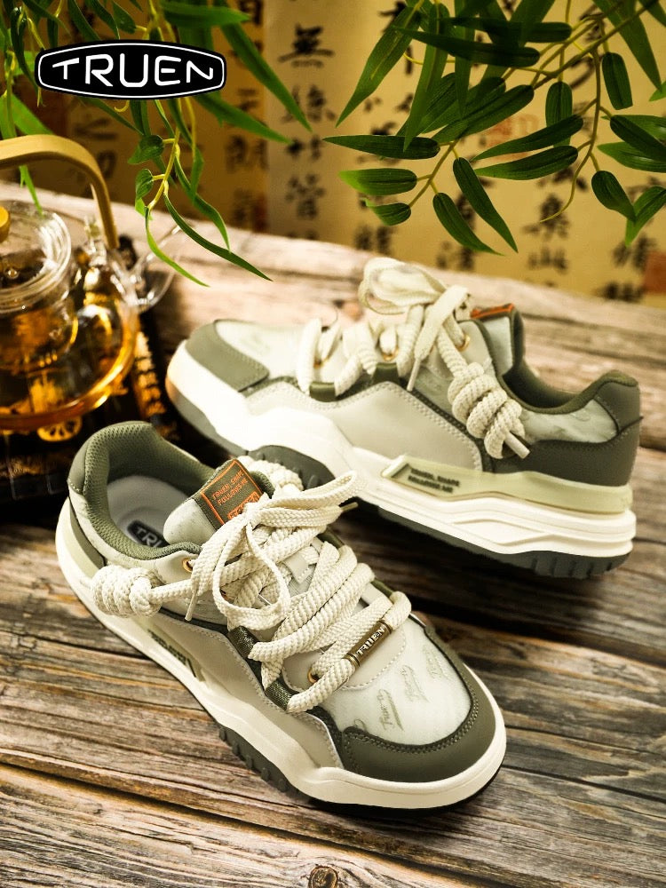 Zhenen men's shoes niche style original design mesh Chinese style summer breathable trendy brand casual sports bread board shoes