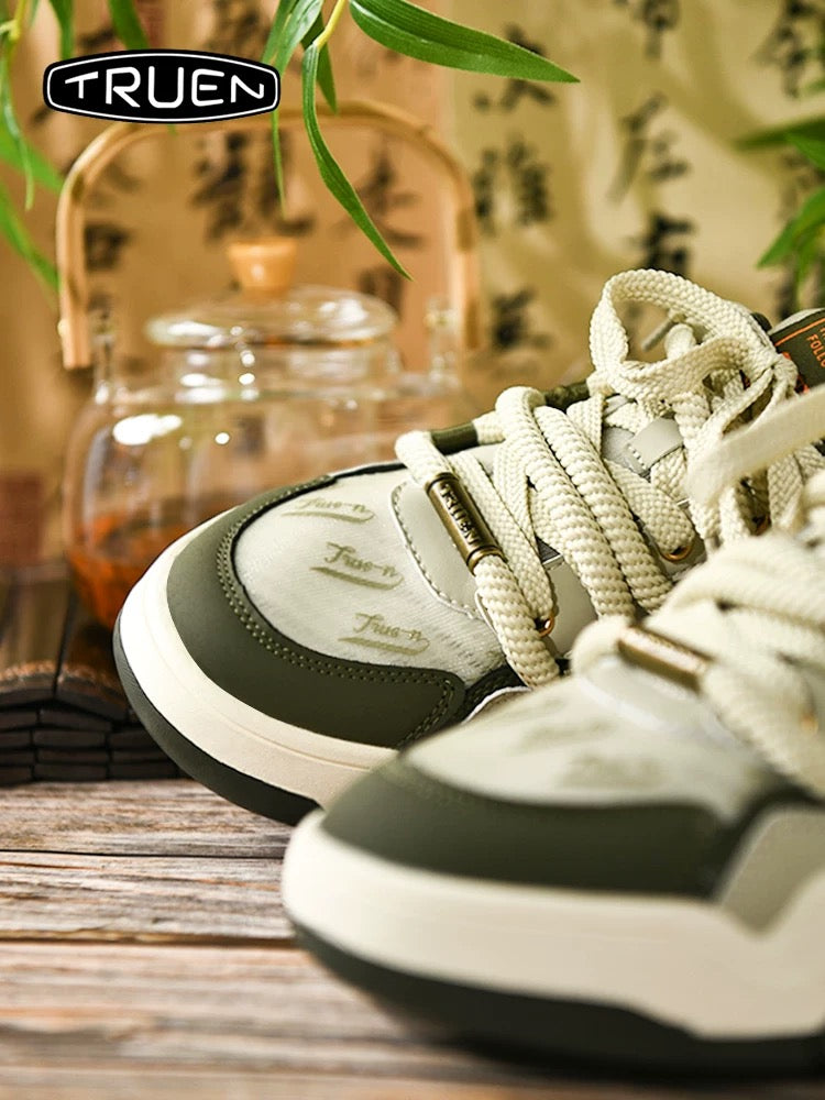 Zhenen men's shoes niche style original design mesh Chinese style summer breathable trendy brand casual sports bread board shoes
