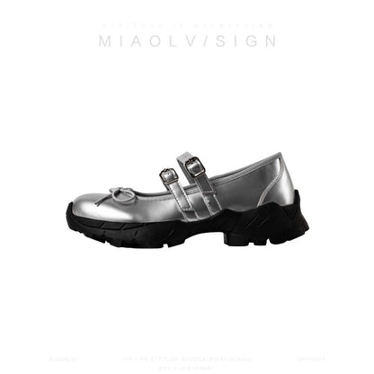 "Wonderful Couple" Girlhood~Sporty thick-soled Mary Jane shoes for women, spring pumps, small leather shoes, white shoes