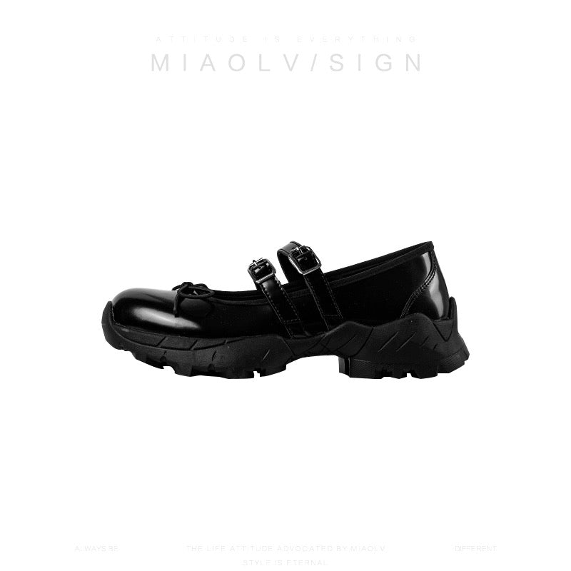 "Wonderful Couple" Girlhood~Sporty thick-soled Mary Jane shoes for women, spring pumps, small leather shoes, white shoes