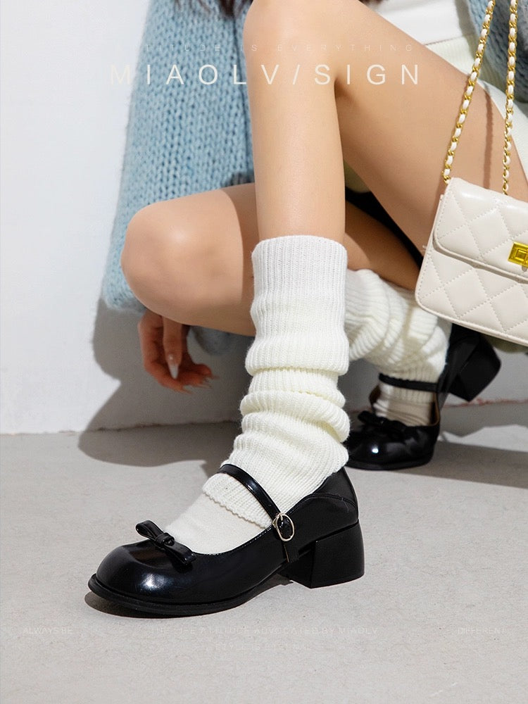 "Wonderful Couple" Rococo Girl ~ French Mary Jane Small Leather Shoes Women's Shoes Spring and Autumn White Leather Shoes JK Shoes Single Shoes