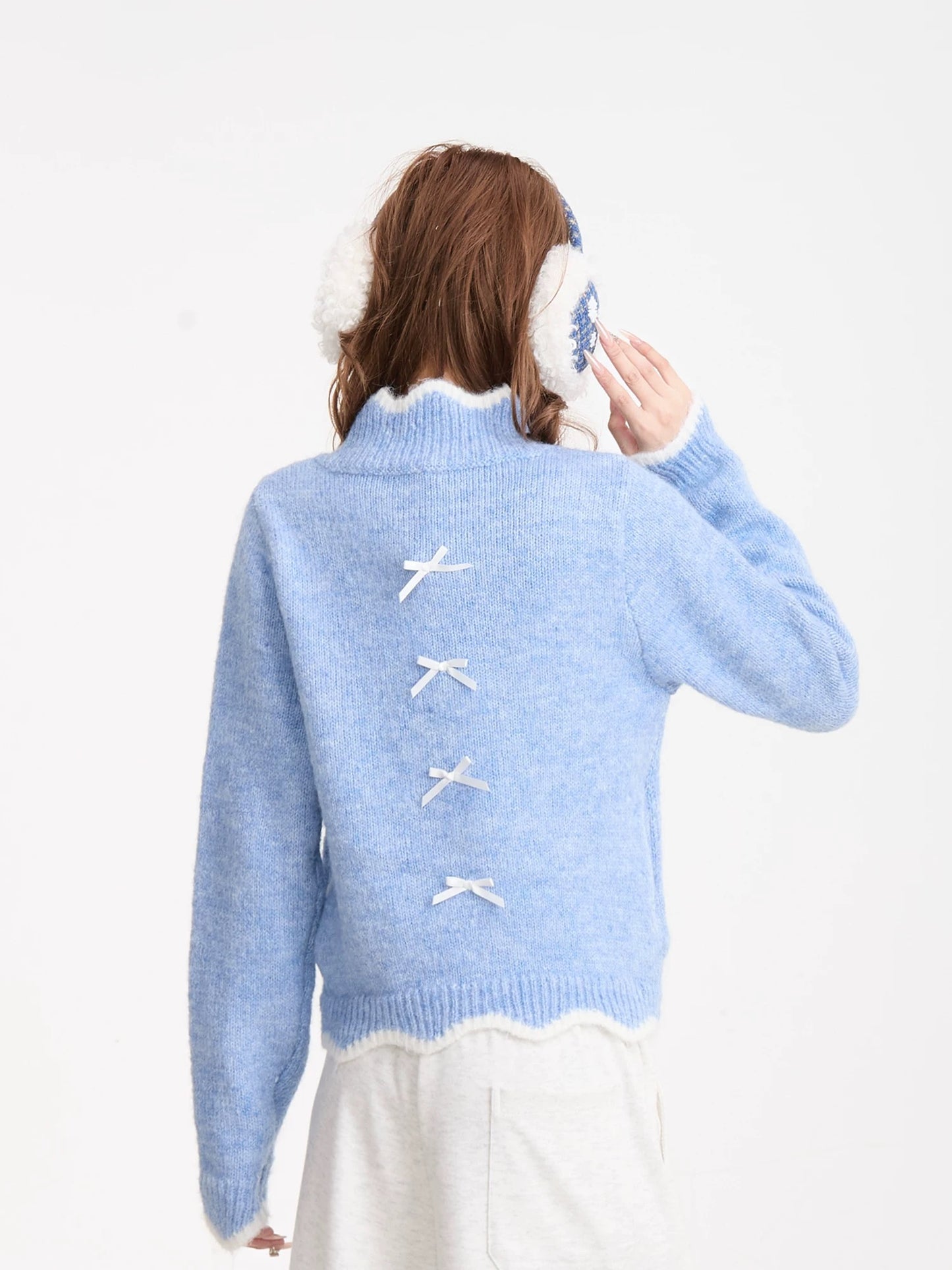 NERESUM American-style letter print cardigan sweater for women, autumn and winter, preppy style, sweet short knit cardigan coat.