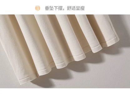 Mid-length coat, sweater, cardigan, women's 2024 autumn and winter new style waist-cinching knitted dress two-piece set