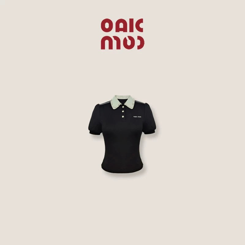 OAKMOO/ "Ancient Shrine" Ultra-low Waist Cake Tutu Skirt Women's Spring White Short Skirt Embroidered Skirt