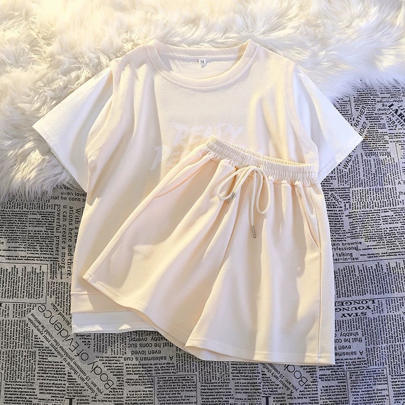 Casual sportswear fake two-piece suit summer women's shorts salt series student running loose small size tall and thin