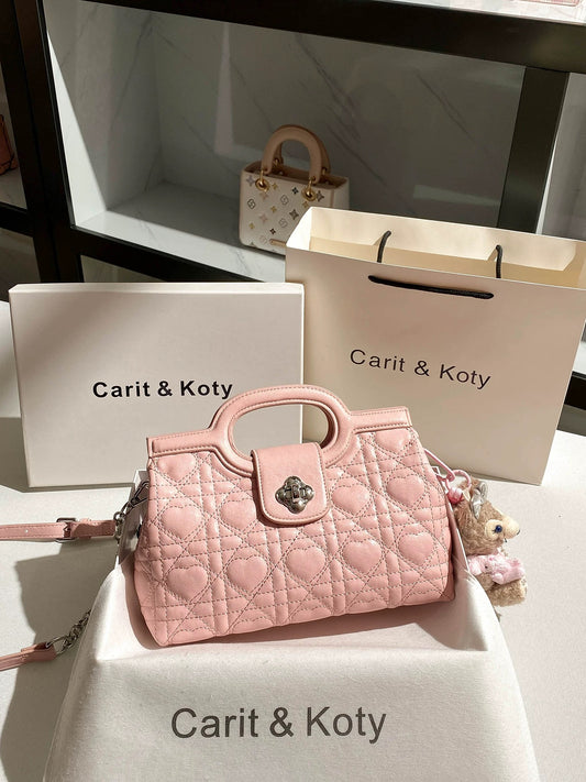 Carit Koty French-style niche quilted handbag for women, 2025 Fall/Winter new style, high-end chain crossbody bag.