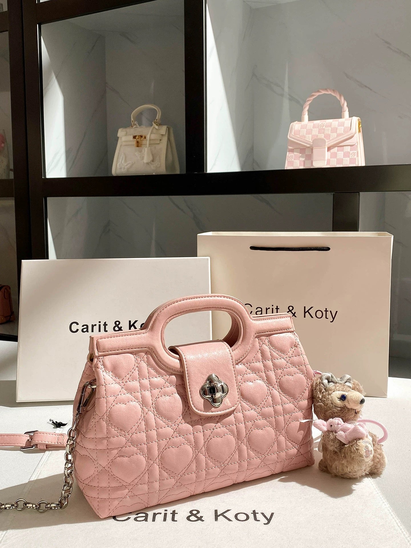 Carit Koty French-style niche quilted handbag for women, 2025 Fall/Winter new style, high-end chain crossbody bag.