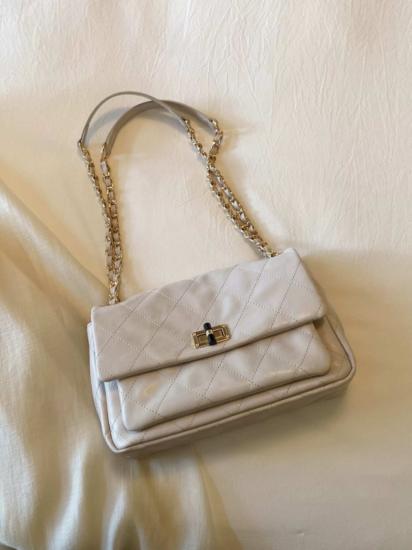 (Copy) Chio2nd Copenhagen Theatre Chain Bag for Women, Oil-waxed Leather Messenger Bag, Vintage Quilted Shoulder/Crossbody Bag
