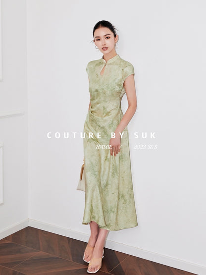 SUK jasper makeup! Skirt Women's Summer 2024 New Summer Mulberry Silk Jacquard Sleeveless Dress