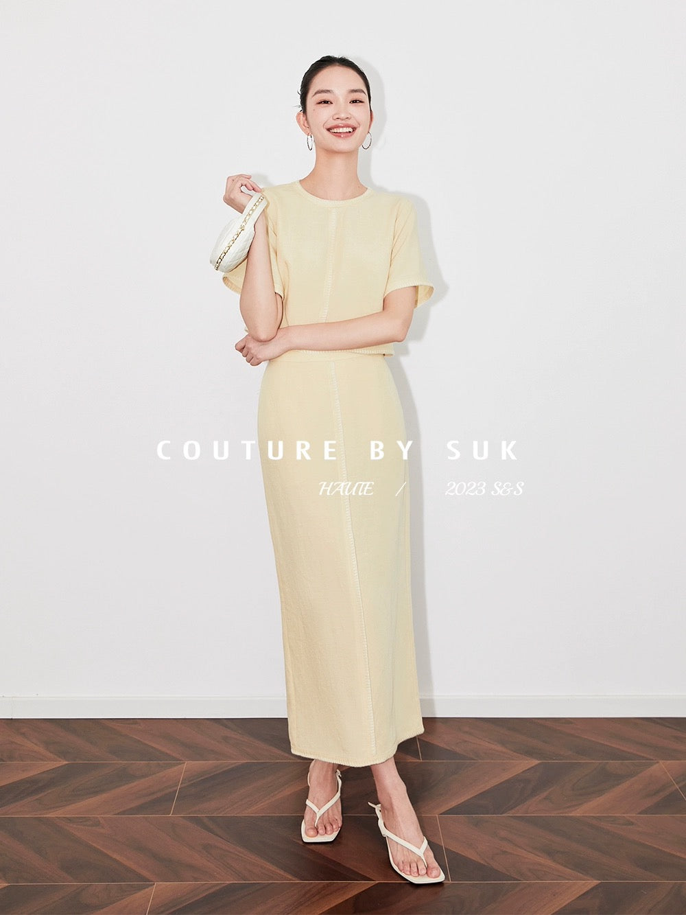 SUK Louvre Summer! Suits for women 2024 new summer Tencel tops and skirts are popular this year two-piece suits