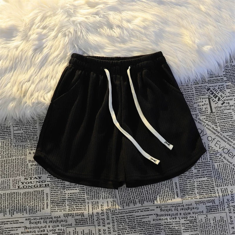 chic fashion net celebrity suit female summer salt series small tall and thin short-sleeved shorts sports leisure two-piece suit