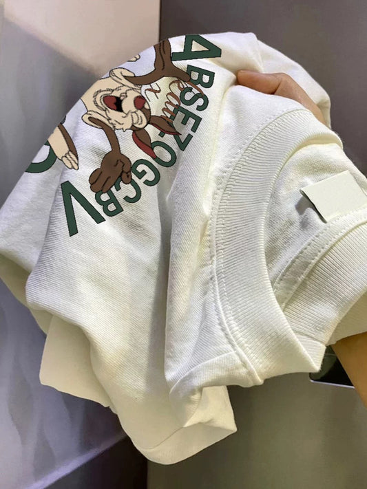 Foreign trade cut label tail order ~ counter withdrawal American trend summer short-sleeved T-shirt men and women pure cotton loose versatile